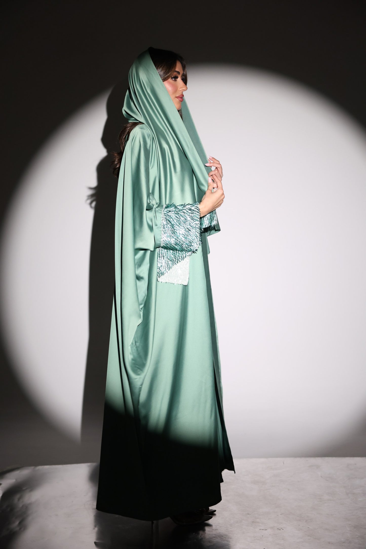 Ameerah Abaya Set with Glitter 3-Piece Set