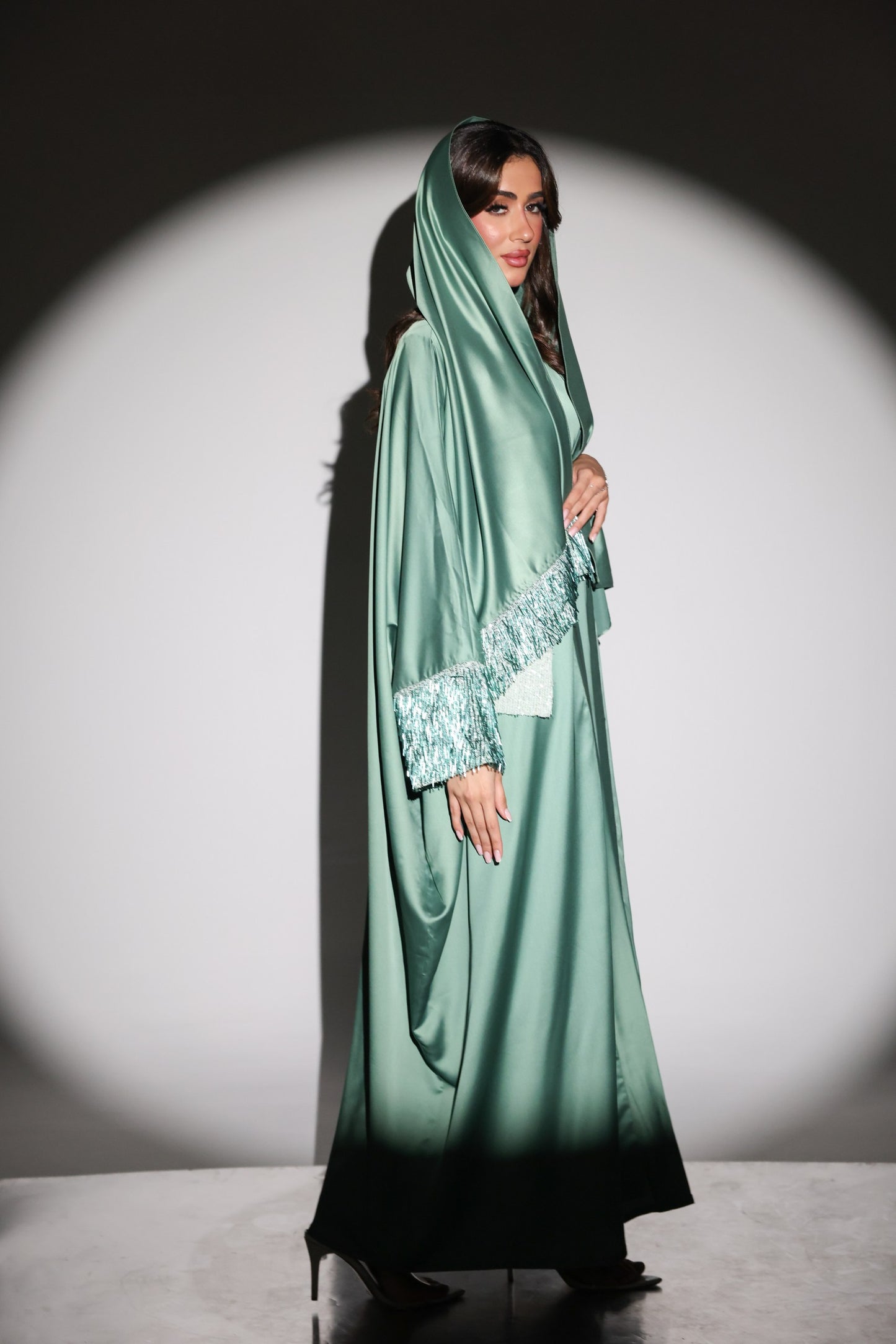Ameerah Abaya Set with Glitter 3-Piece Set