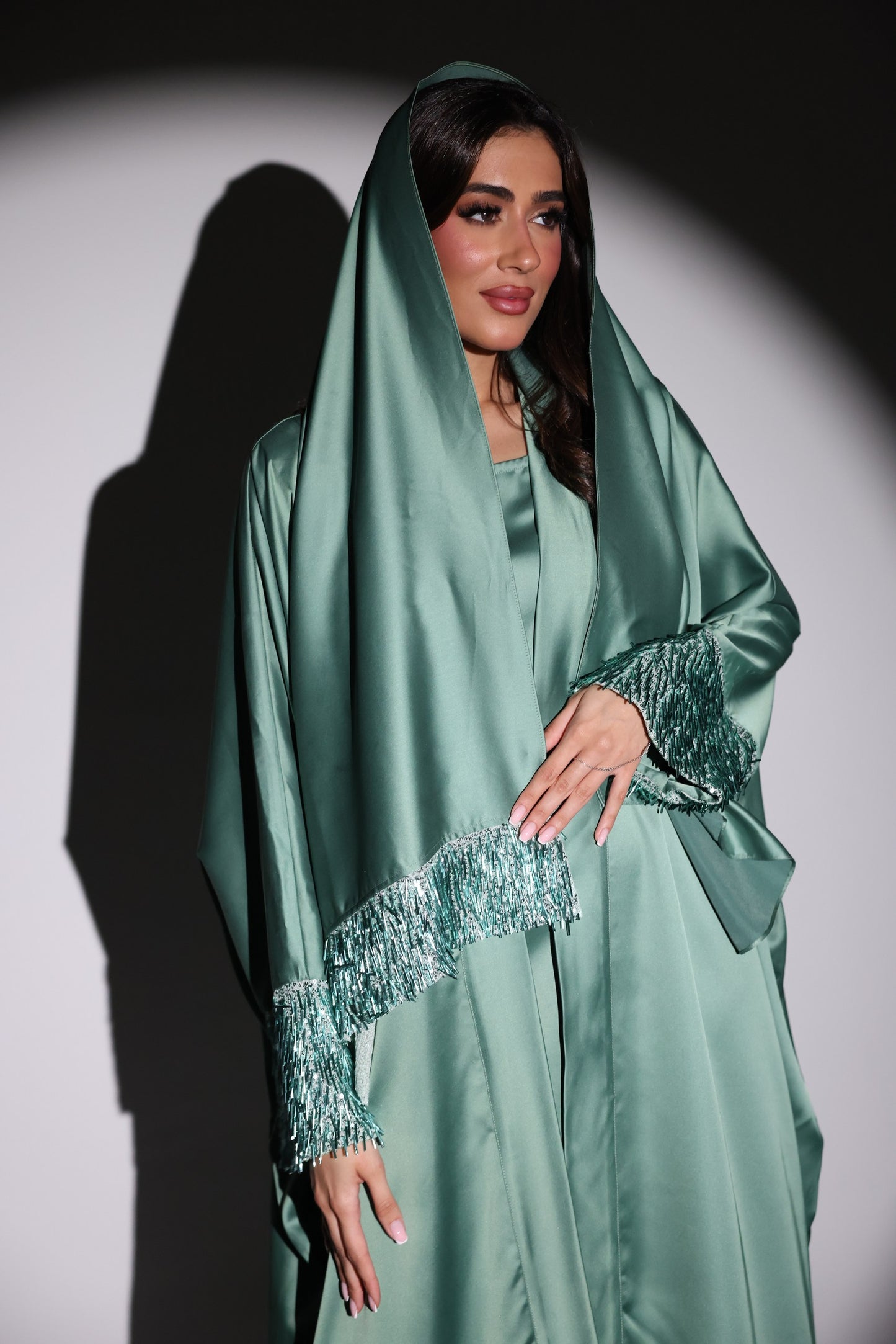 Ameerah Abaya Set with Glitter 3-Piece Set