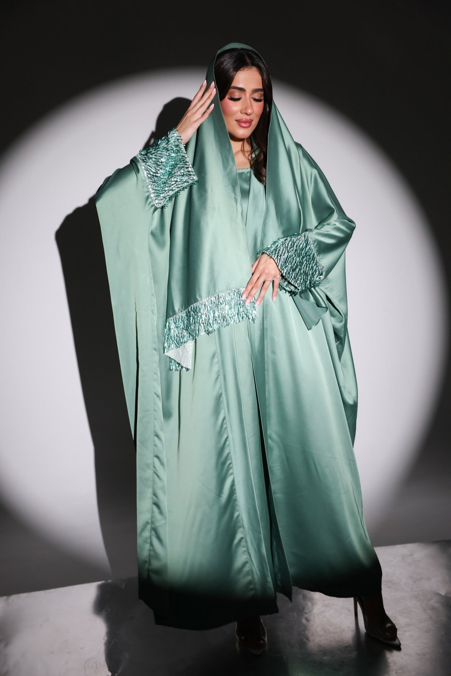 Ameerah Abaya Set with Glitter 3-Piece Set