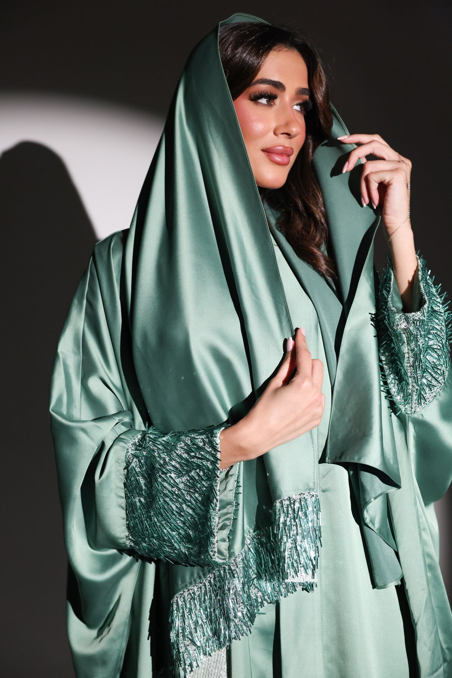 Ameerah Abaya Set with Glitter 3-Piece Set