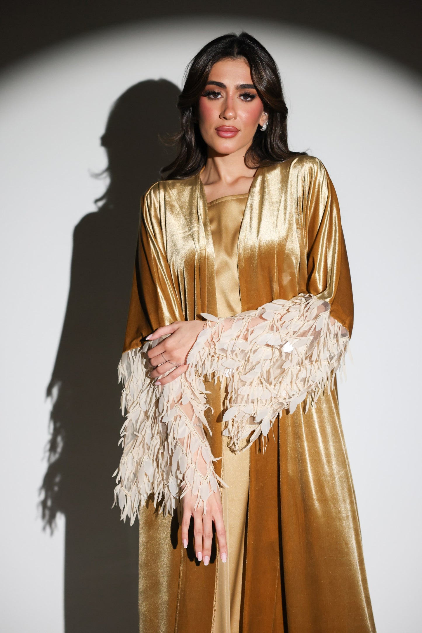 Aria Velvet Abaya 3-Piece Set