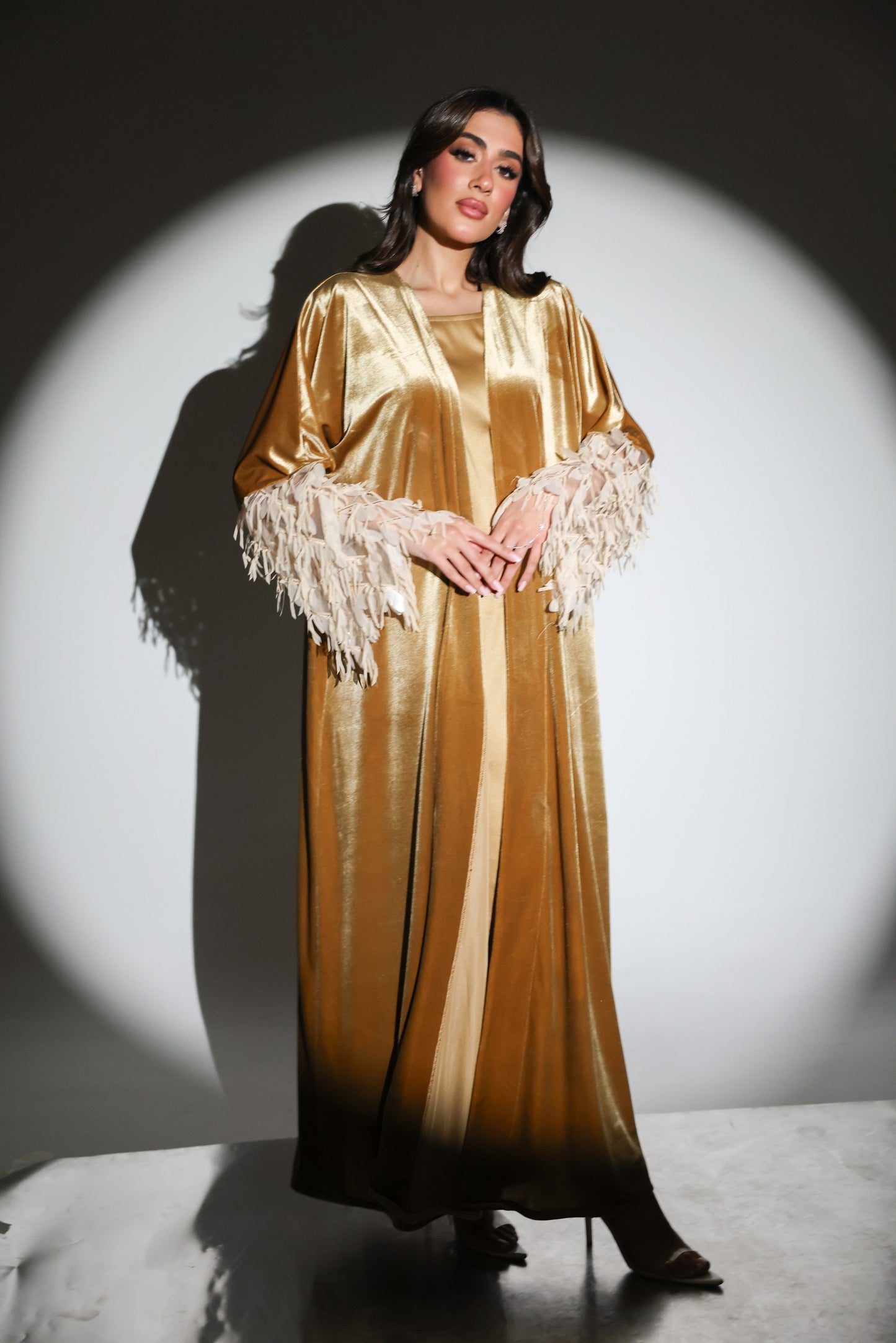 Aria Velvet Abaya 3-Piece Set