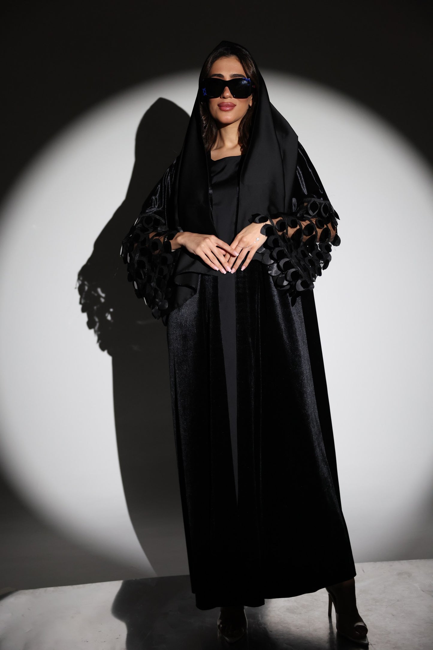 Nour Velvet Abaya 3-Piece Set