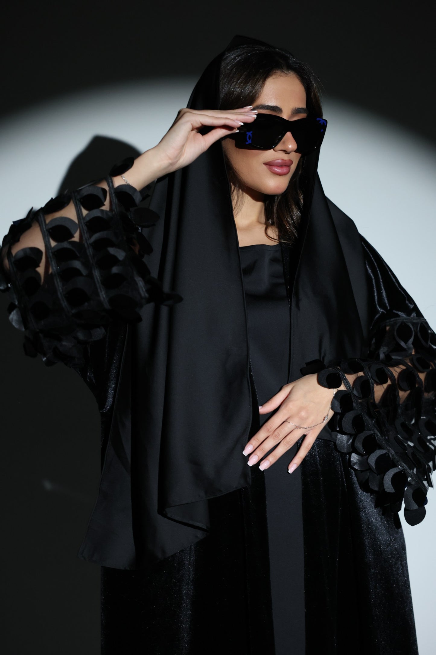 Nour Velvet Abaya 3-Piece Set