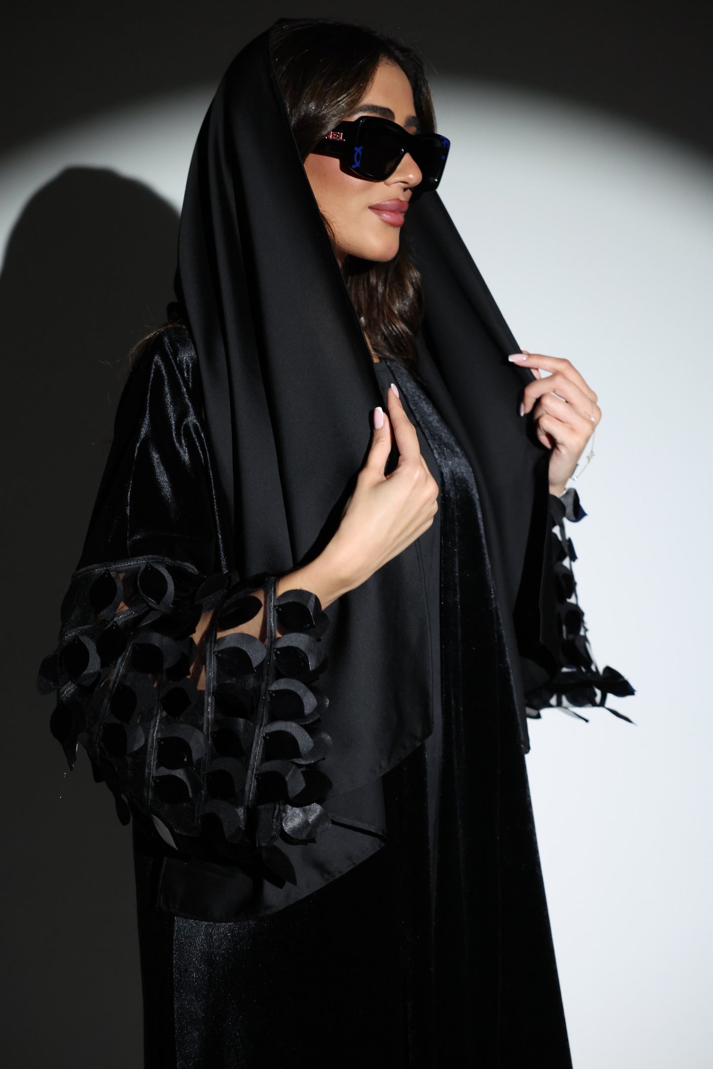 Nour Velvet Abaya 3-Piece Set