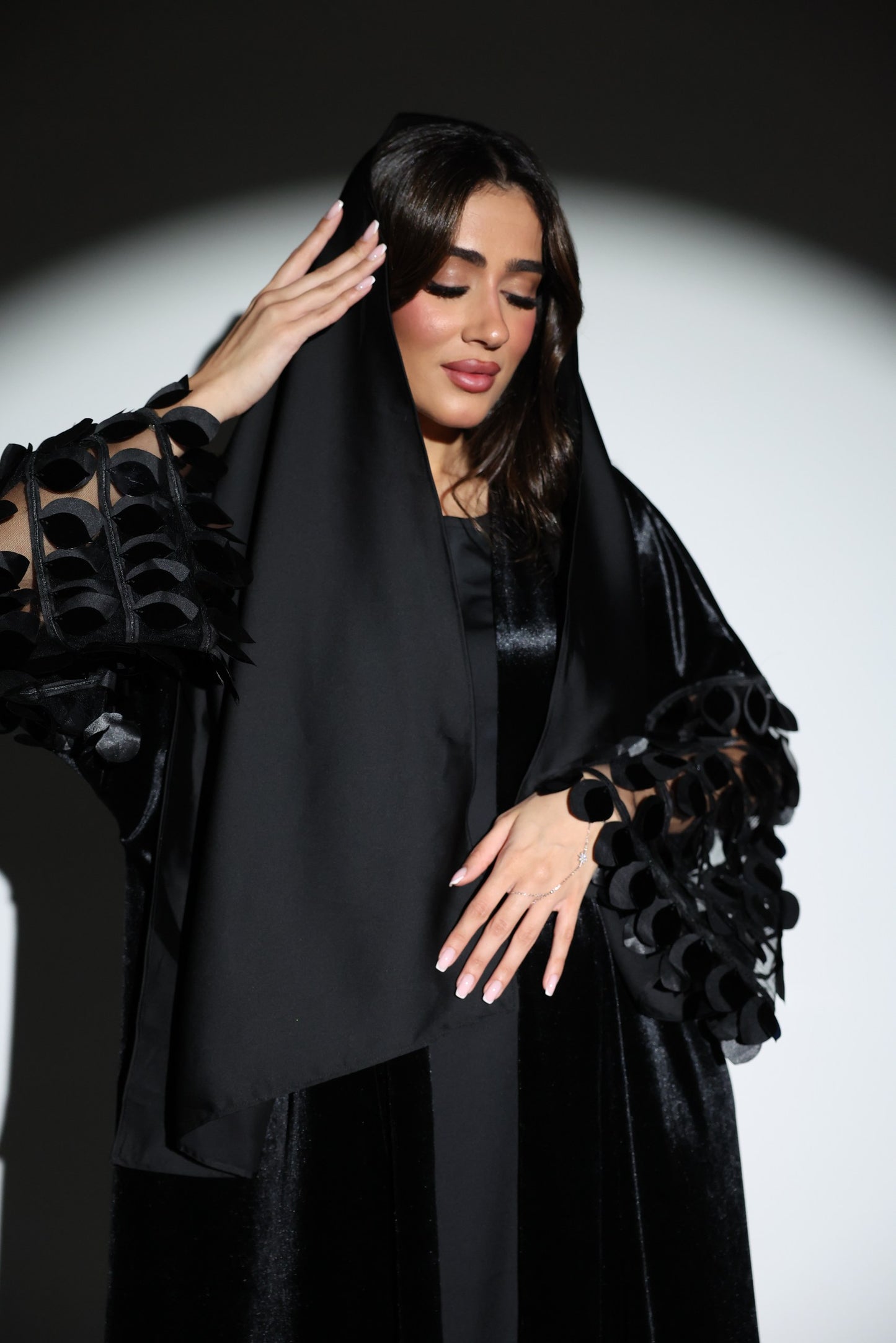 Nour Velvet Abaya 3-Piece Set