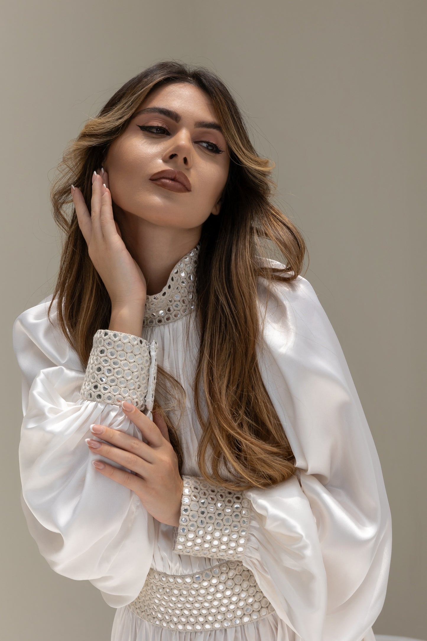 Estor Afghan Limited Edition Dress White SS25-26