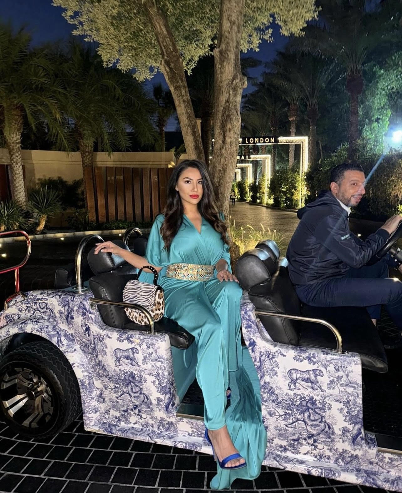 Arabella Turquoise Kaftan Abaya 3 Piece Set SS25-26