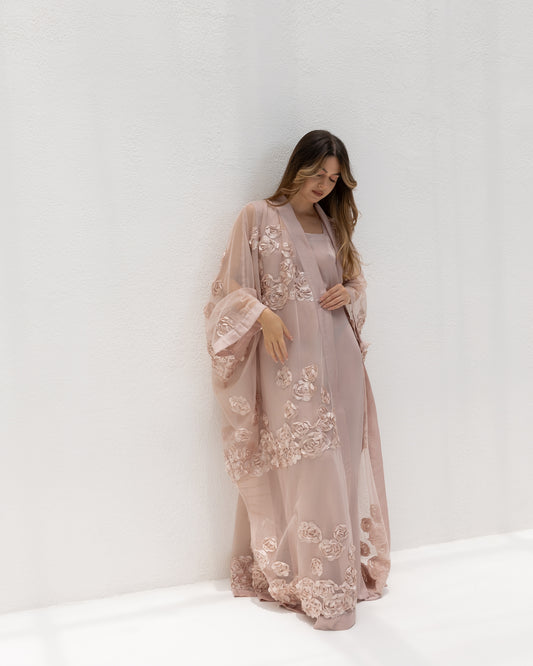 Nude Rose Aminah Abaya Limited Edition Set