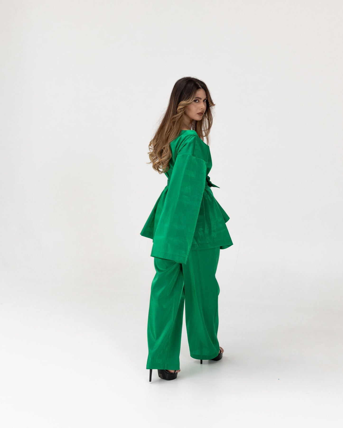 Amani Emerald Green Luxury Blazer Set SS25-26