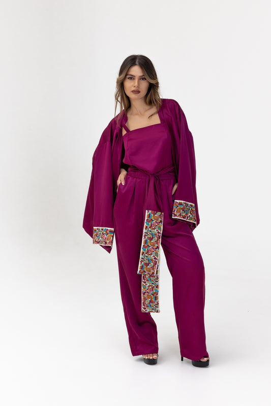 Setareh Afghan Limited Edition Elegant Set Purple SS25-26