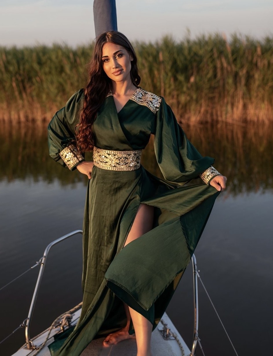 Lisa Afghan Limitied Edition Dress Green SS25-26